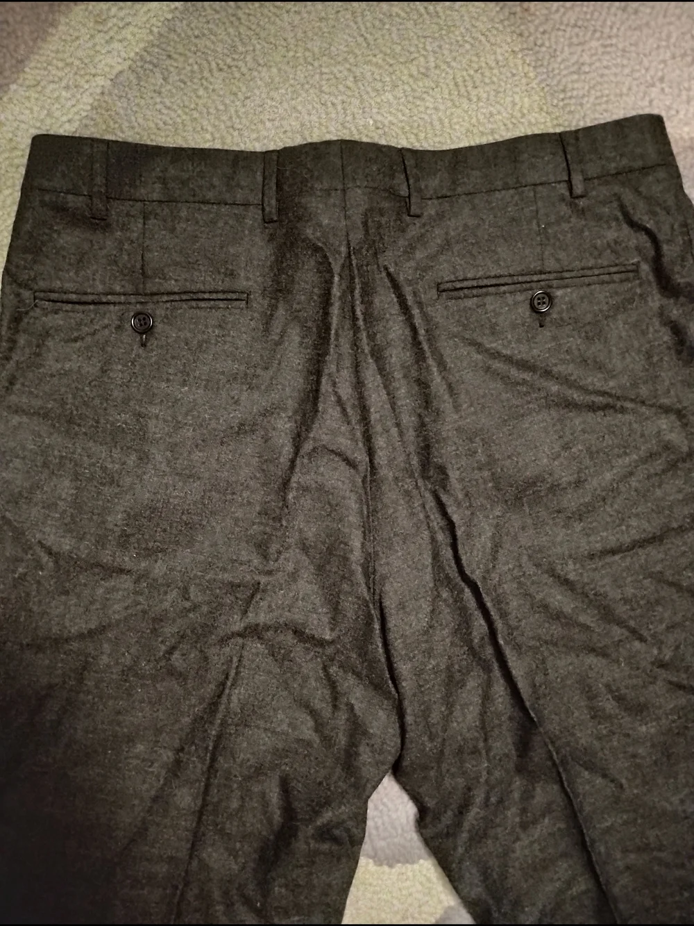 Canali Men's Charcoal Black Dress Pants